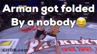 Arman Got Folded By A Nobody In A Wrestling Match GIF