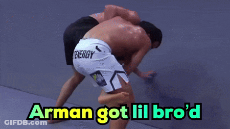 Arman Got Lil Bro'd Wrestling Match GIF