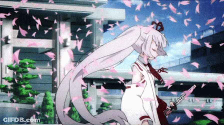 Armed Girl's Machiavellism  Tsukuyo Inaba Anime Sword GIF
