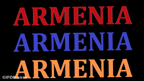 Armenia In Red Blue And Yellow GIF