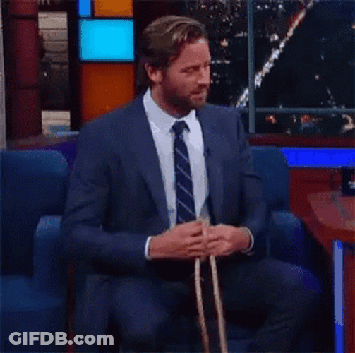 Armie Hammer Noose Making Ribbon GIF