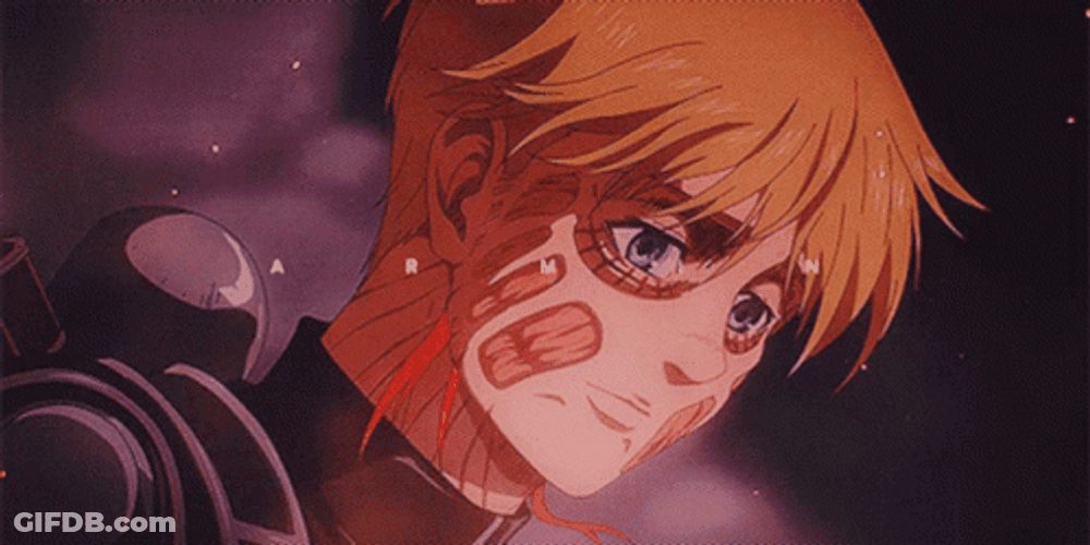 Armin Arlert After Colossal Titan Transformation GIF