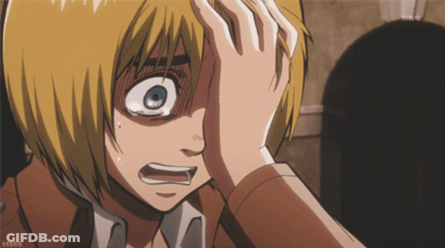Armin Arlert Covering Eye In Despair GIF