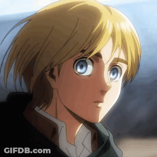 Armin Arlert Looking While Riding GIF