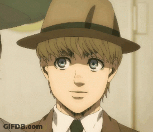 Armin Arlert Wearing Brown Hat GIF