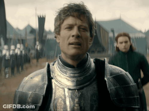 Armored Man Before Crowd GIF