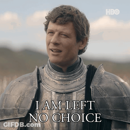 Armored Man Says I Am Left No Choice GIF