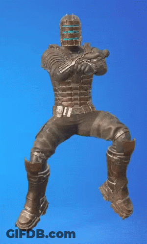 Armored Man Statue With Helmet GIF