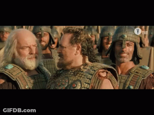 Armored Men In Front Of V Mun Sign GIF