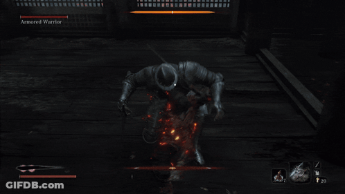Armored Warrior With Sword GIF