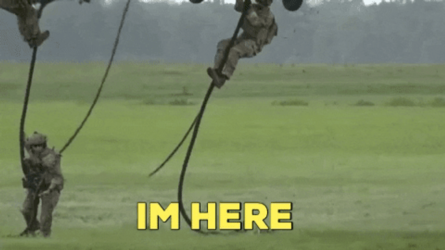 Army Drill I'm Here GIF