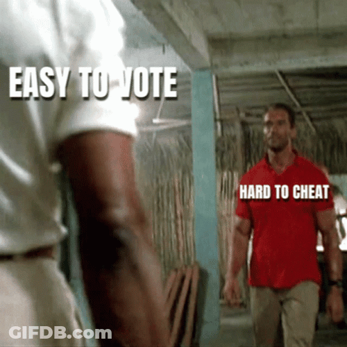 Arnold Handshake Easy To Vote GIF