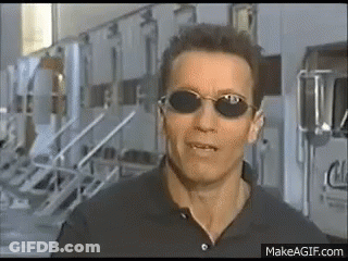 Arnold Schwarzenegger In Sunglasses And Black Shirt GIF