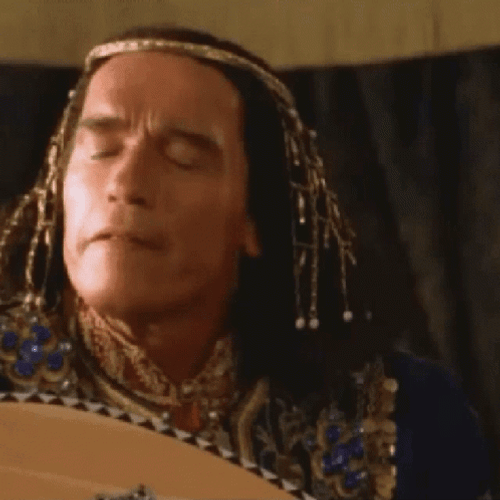 Arnold Schwarzenegger Lip Bite GIF