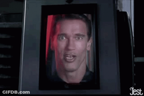 Arnold Schwarzenegger On Computer Screen GIF