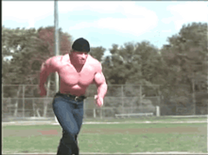 Arnold Schwarzenegger Running GIF