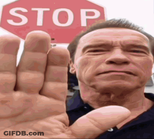 Arnold Schwarzenegger Showing Hand GIF