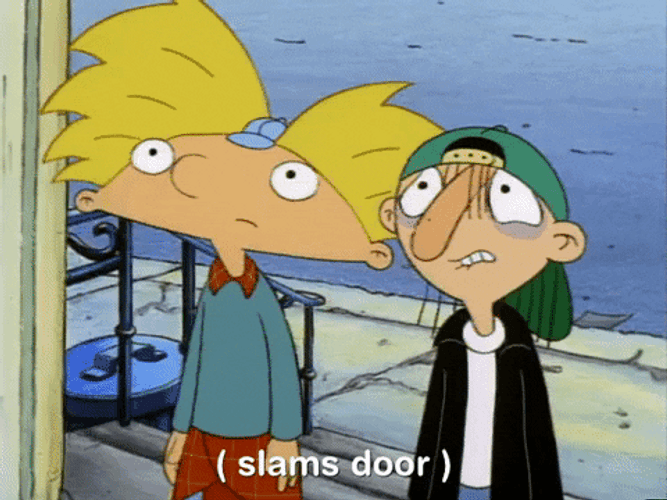 Arnold Slamming Door Shock GIF