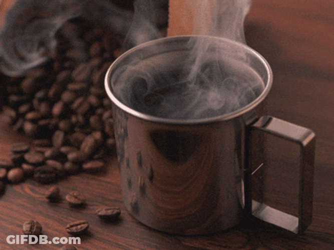 Aromatic Hot Espresso Cup GIF
