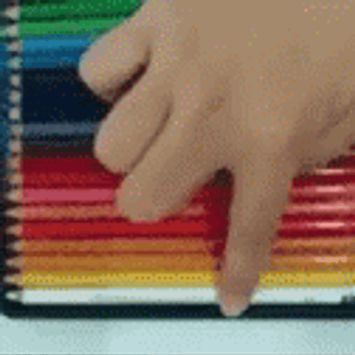 Arranging Color Pencil GIF
