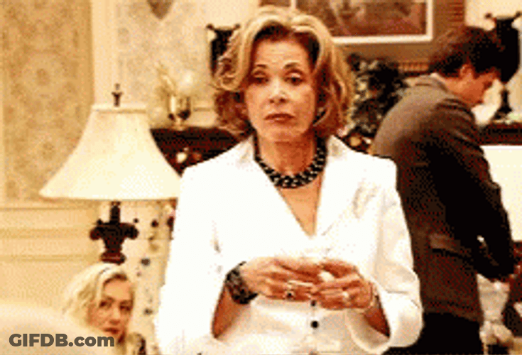 Arrested Development Lucille Bluth Suspicious Eye Rolling GIF
