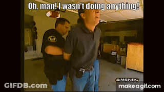Arrested Man: Oh Man I Wasn't Doing Anything GIF