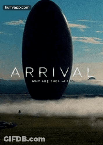 Arrival Movie Poster With Large Object In Field GIF