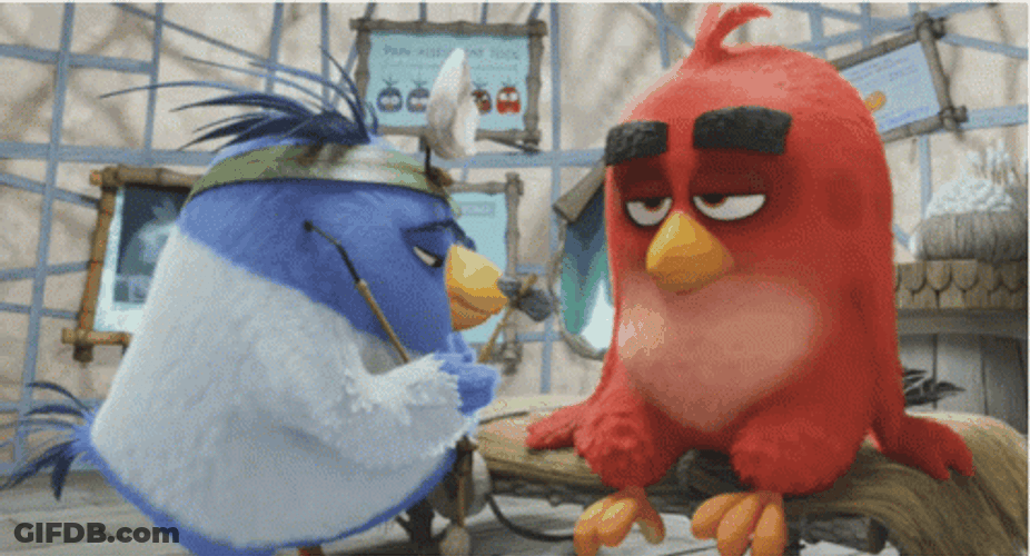 Arrogant Angry Birds Red Slapping GIF