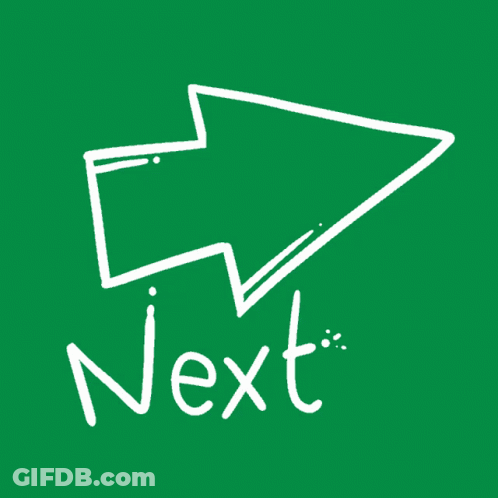 Arrow On Green Background Saying Next GIF