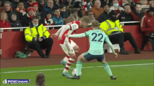 Arsenal Vs Leicester Martin Odegaard GIF