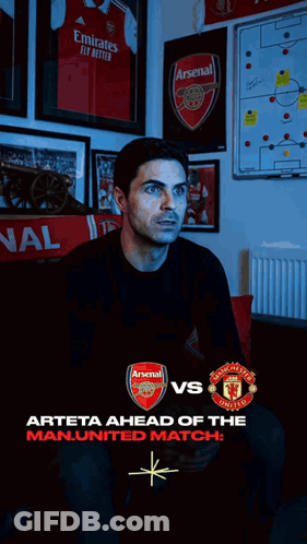 Arsenal Vs Manchester United Soccer Game On TV GIF
