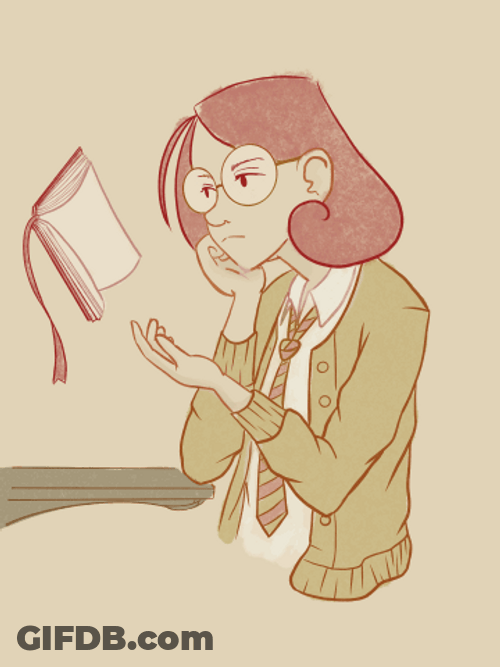 Art Girl Studying GIF