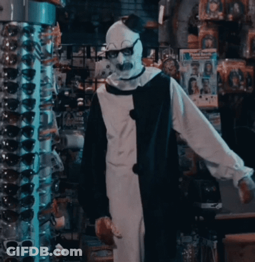 Art The Clown Eyeglass With Dangling Balls GIF