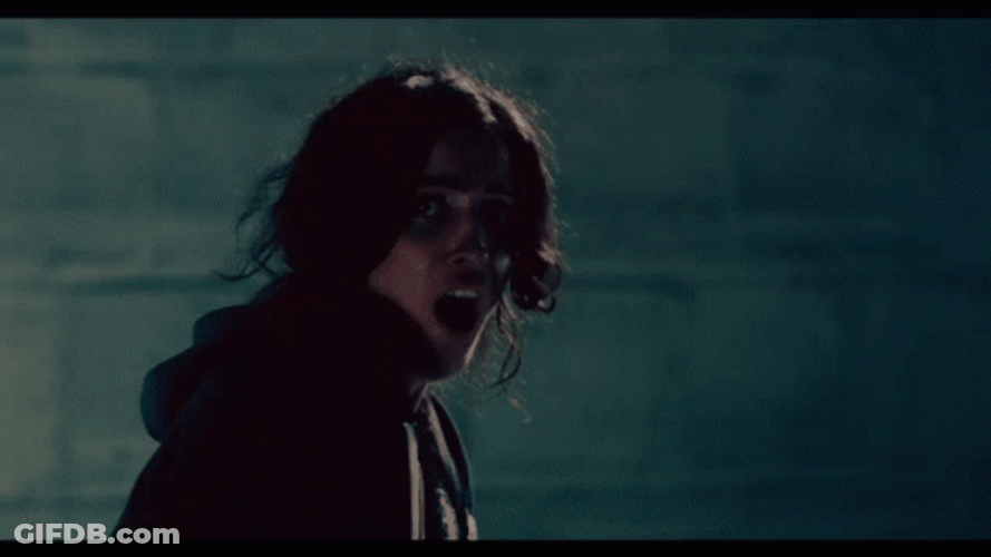 Art The Clown Scares Brunette  Woman GIF