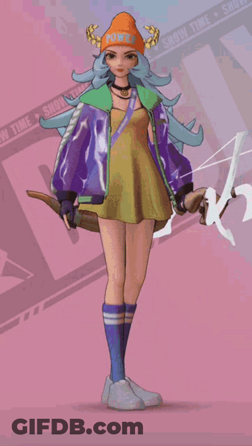 Artemis Dislyte Mona Skin Pointing Bow GIF