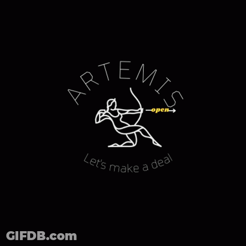 Artemis Logo Woman With Bow And Arrow GIF