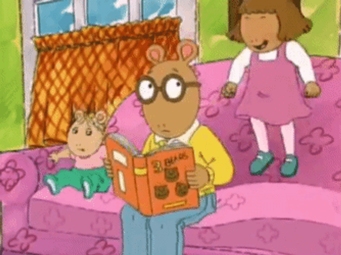 Arthur Baby Kate D.W. Jumping GIF