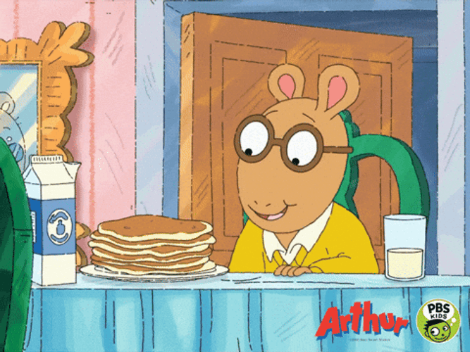 Arthur Eating Pancake Pbs Kids GIF