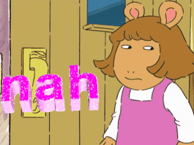 Arthur Funny Sibling D.W. Nah GIF