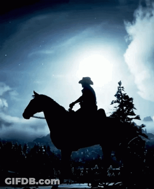 Arthur Morgan Riding Horse GIF