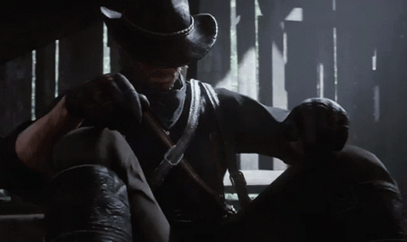 Arthur Morgan Sitting In The Dark GIF