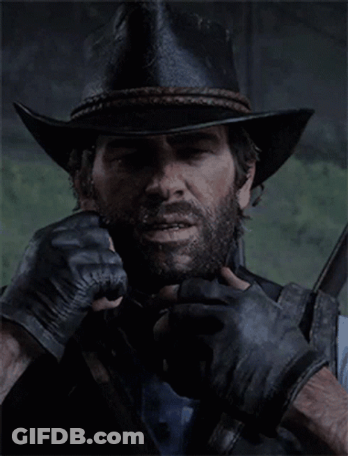 Arthur Morgan Wearing Mask GIF