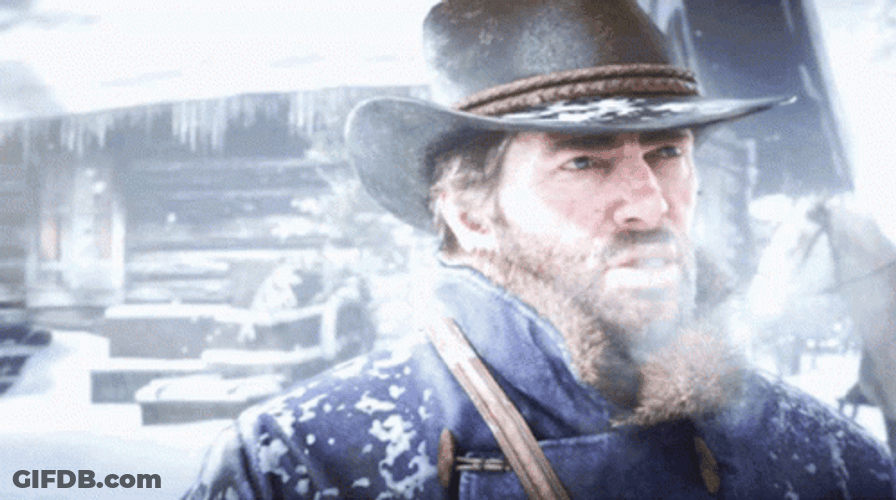 Arthur Morgan Winter GIF