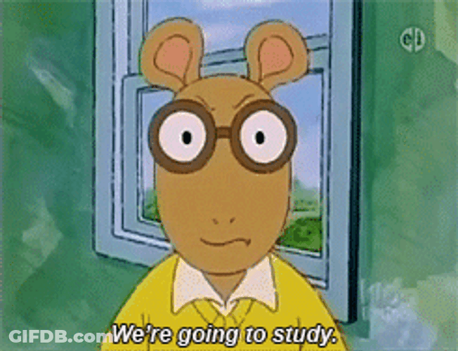 Arthur Read We're Going To Study GIF