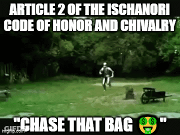 Article 2 Ischanori Code Chase That Bag GIF