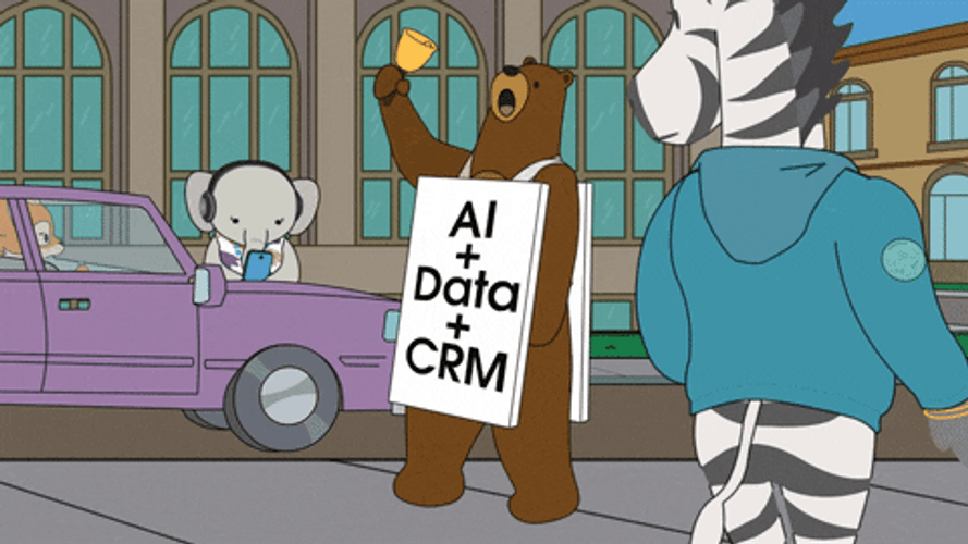 Artificial Intelligence Bear Walking On Street Animation GIF