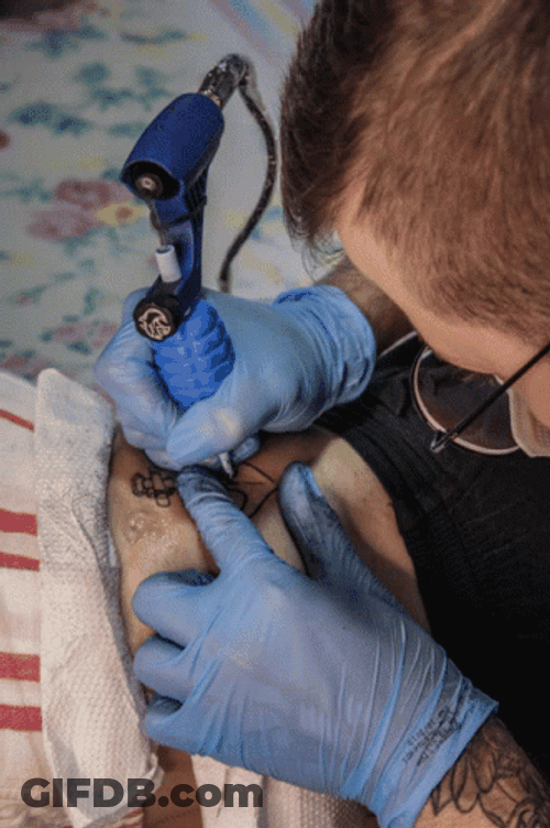 Artist Doing Tattoo GIF
