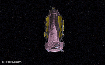 Artist Impression Of Large Telescope Flying Through Space GIF
