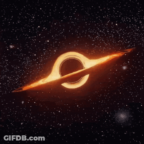 Artist's Impression Of Black Hole In Galaxy GIF