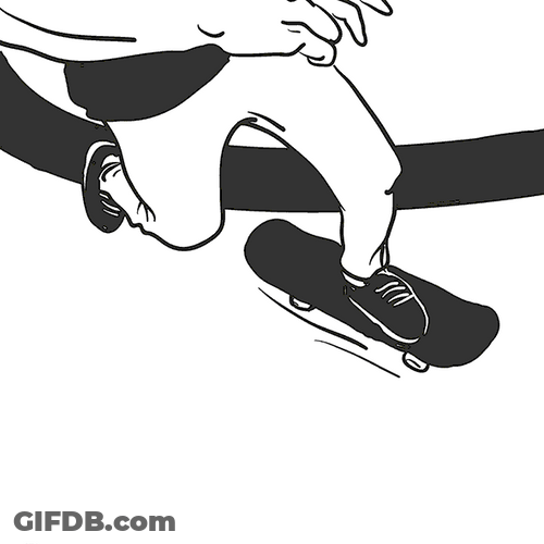 Artistic Animation Skateboard Guy GIF